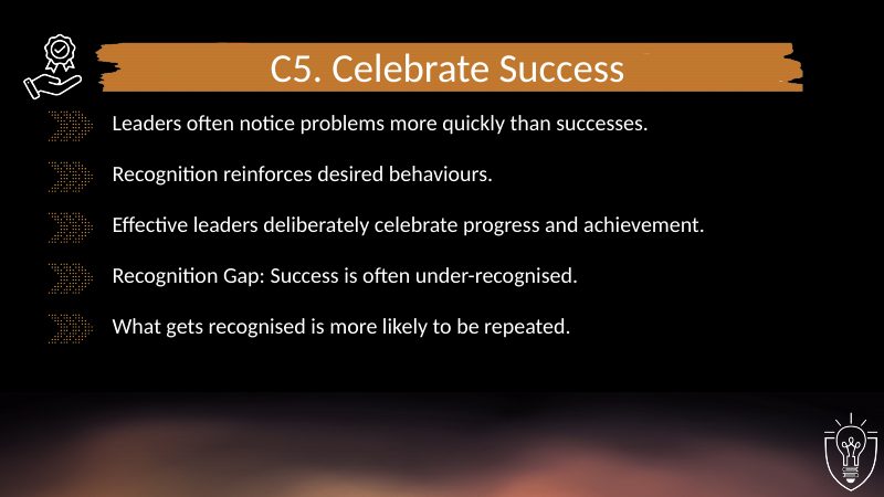 C5 Celebrate Success: PowerPoint slide