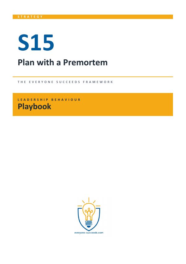 S15 Plan with a Premortem Playbook cover