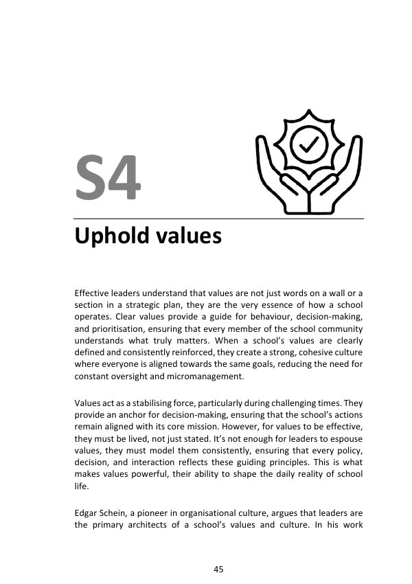 S4 Uphold Values: first page of the book chapter