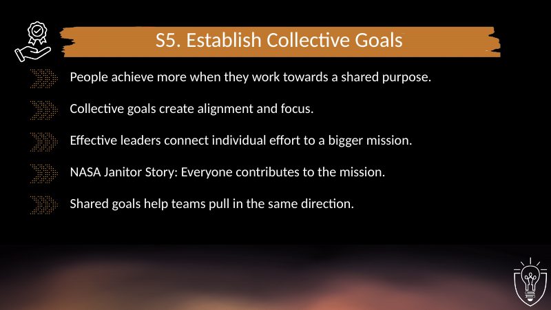 S5 Establish Collective Goals: PowerPoint slide