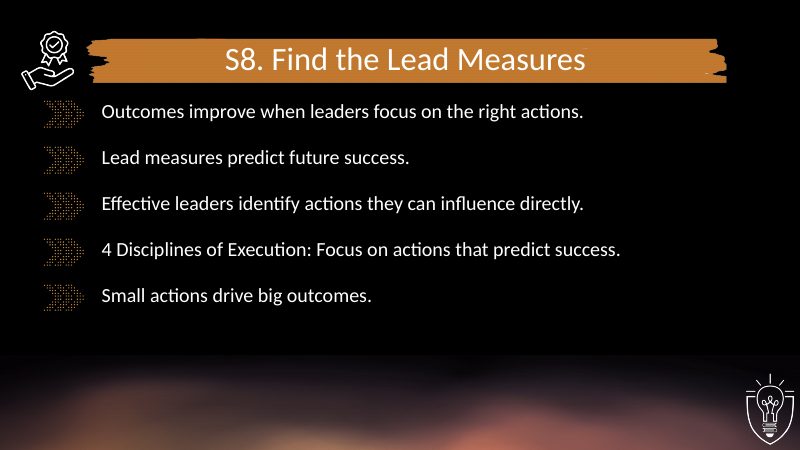 S8 Find the Lead Measures: PowerPoint slide