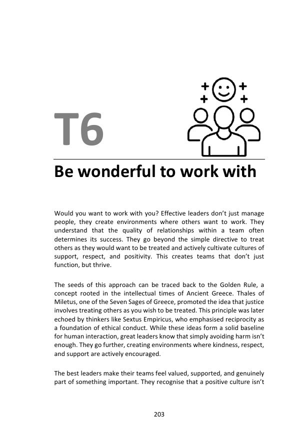 T6 Be Wonderful to Work With: first page of the book chapter