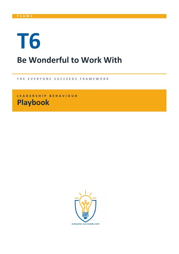T6 Be Wonderful to Work With Playbook cover